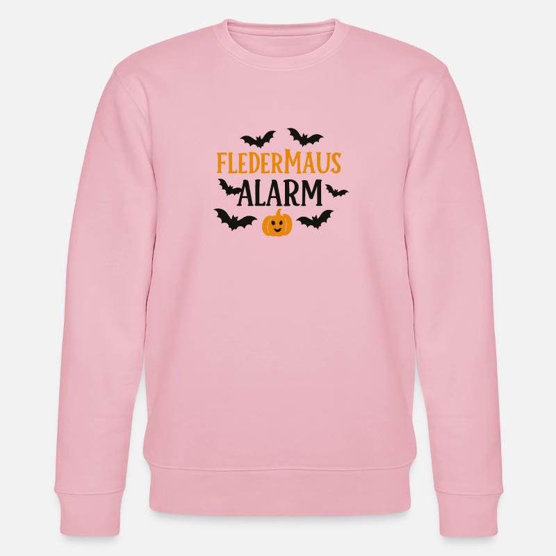 Conception d’alarme de citrouille de chauve-souris - Sweat bio CHANGER Stanley/Stella Unisexe - rose pâle