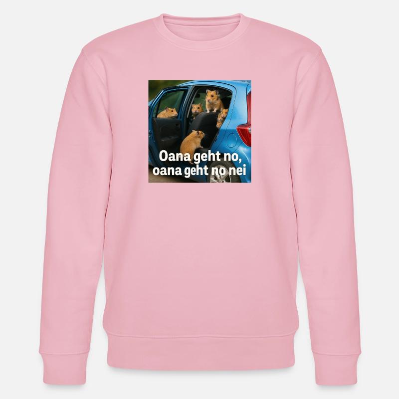 Hamsterabenteuer_im_blauen_Auto - Stanley/Stella Unisex Bio-Sweatshirt CHANGER - Hellrosa