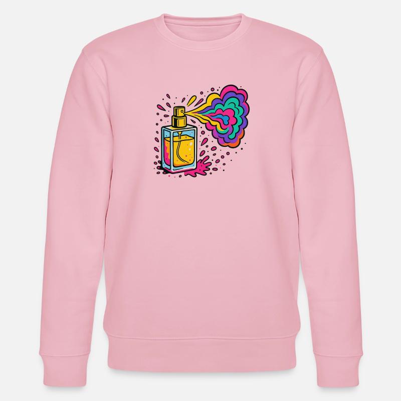 Neon Parfüm Farbexplosion - Stanley/Stella Unisex Bio-Sweatshirt CHANGER  - Hellrosa