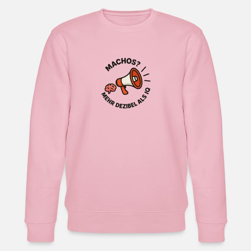 Megaphone Brain vs. Machos - Stanley/Stella CHANGER Unisex Organic Sweatshirt - cotton pink