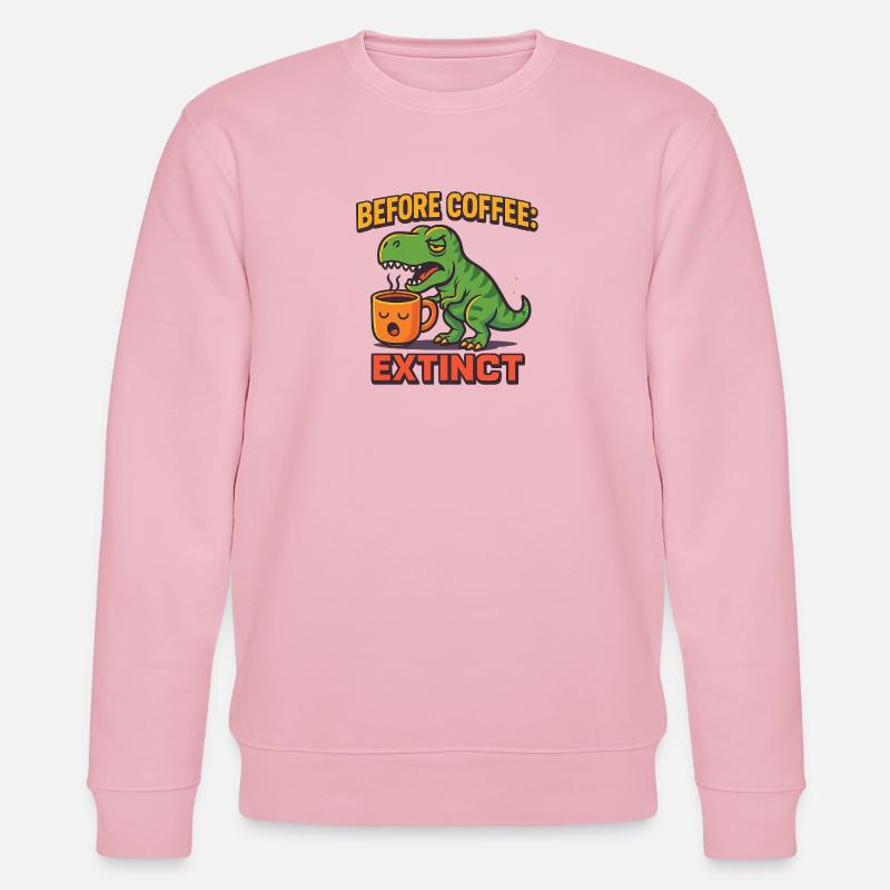 before coffee extinct - Stanley/Stella Unisex Bio-Sweatshirt CHANGER  - Hellrosa
