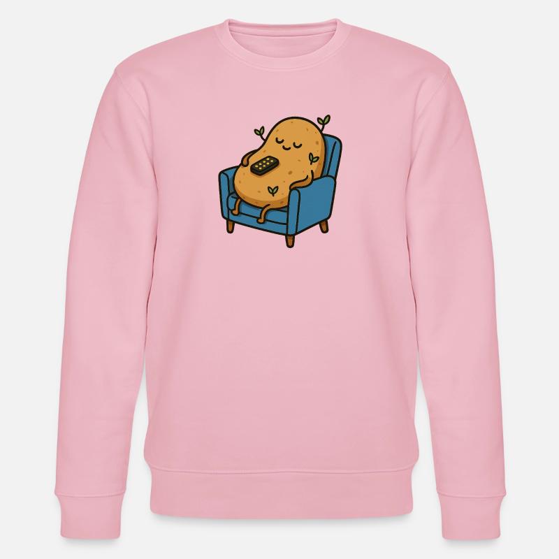 Zertifizierte Couch Tuber - Stanley/Stella Unisex Bio-Sweatshirt CHANGER  - Hellrosa