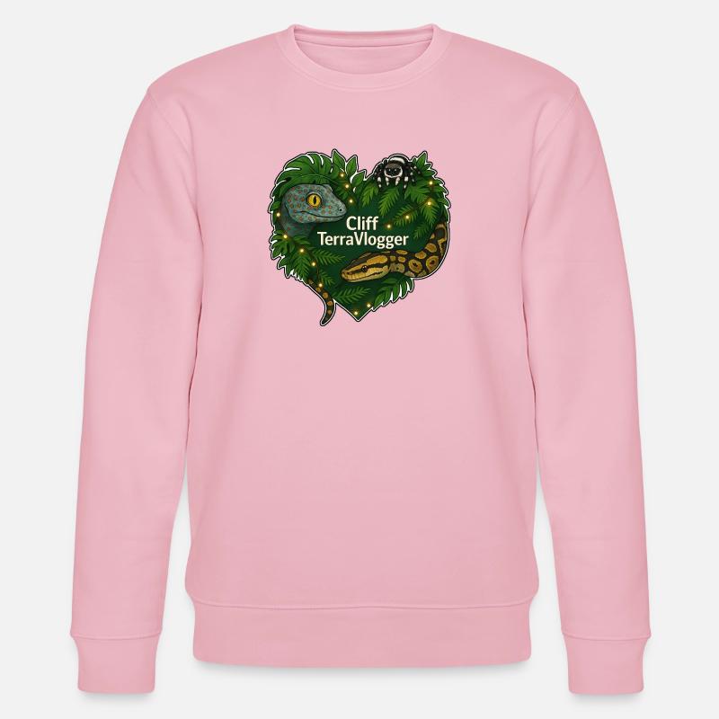 Cliff TerraVlogger Dschungel Herz - Stanley/Stella Unisex Bio-Sweatshirt CHANGER  - Hellrosa