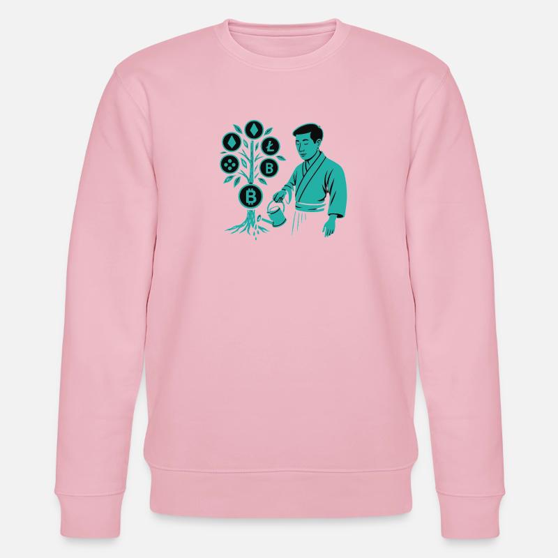 Satoshi-Baum Wurzeln der Krypto-Revolution Bitcoin - Stanley/Stella Unisex Bio-Sweatshirt CHANGER  - Hellrosa