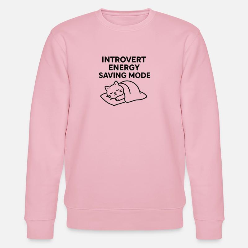 Power saving mode for introverts - Stanley/Stella CHANGER Unisex Organic Sweatshirt - cotton pink