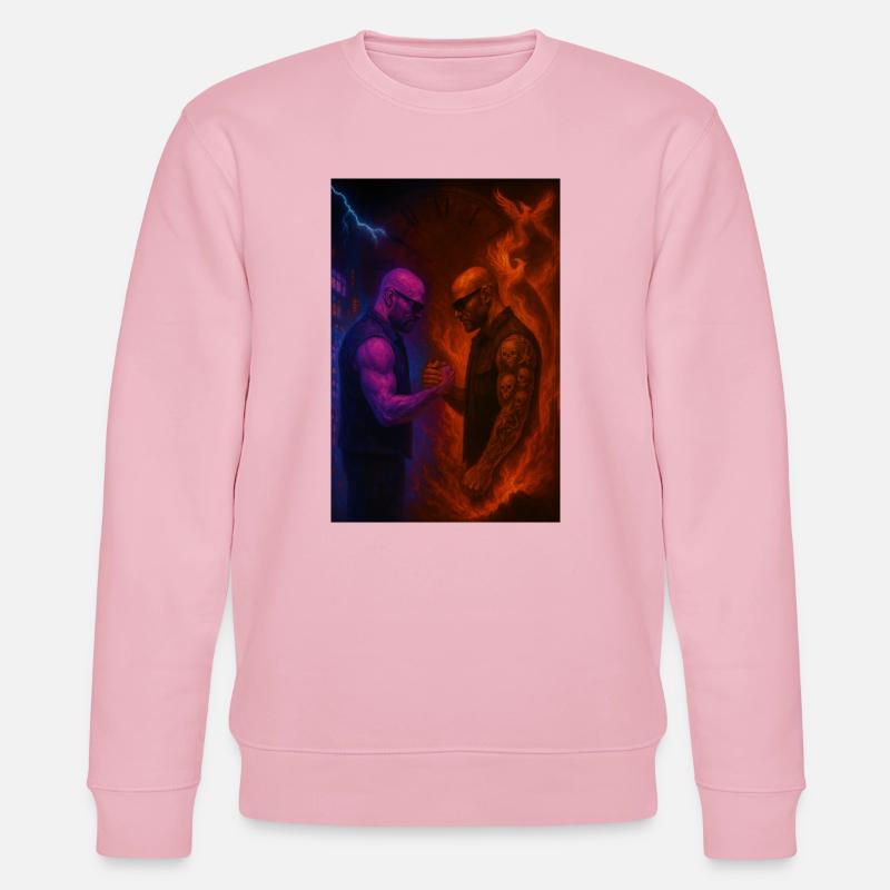 Feuer gegen Eis Duell der Elemente - Stanley/Stella Unisex Bio-Sweatshirt CHANGER  - Hellrosa