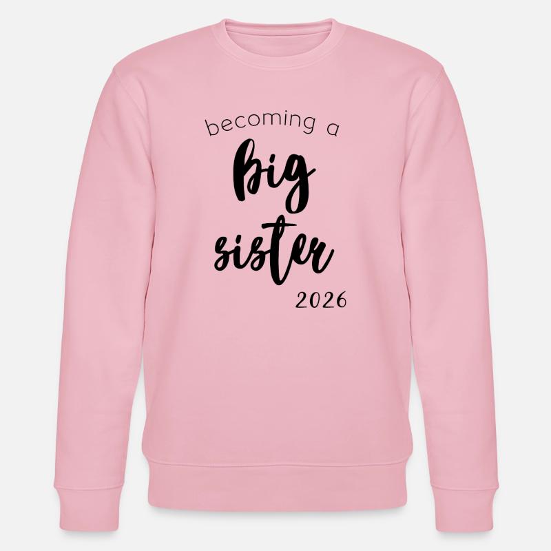 Bald große Schwester 2026 - Stanley/Stella Unisex Bio-Sweatshirt CHANGER  - Hellrosa
