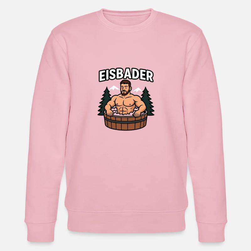 Eisbader im Waldbad - Stanley/Stella Unisex Bio-Sweatshirt CHANGER  - Hellrosa