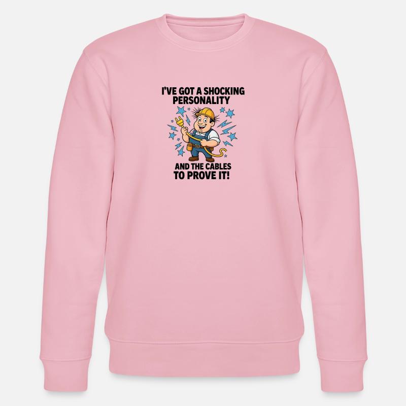 Schockierende Persönlichkeit Elektriker - Stanley/Stella Unisex Bio-Sweatshirt CHANGER - Hellrosa