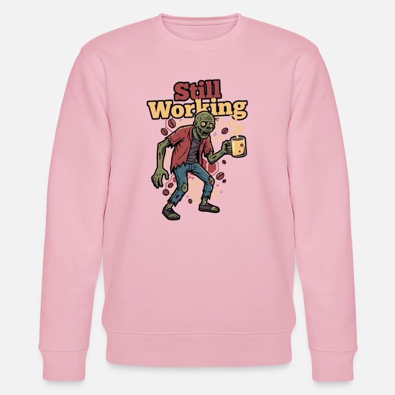Still Working Zombie Coffee - Stanley/Stella Unisex Bio-Sweatshirt CHANGER  - Hellrosa