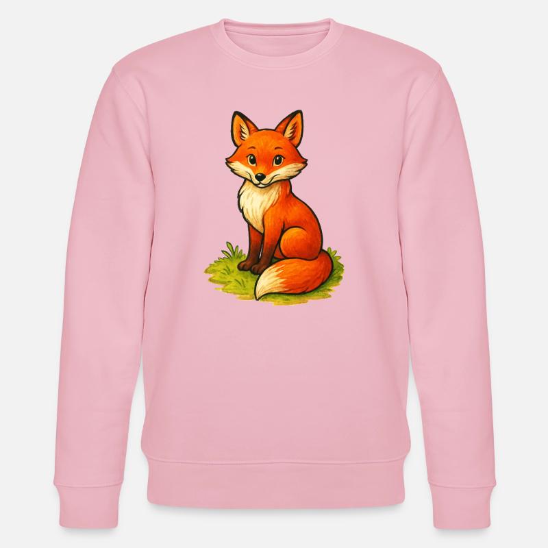 Fuchs Comic - Stanley/Stella Unisex Bio-Sweatshirt CHANGER  - Hellrosa