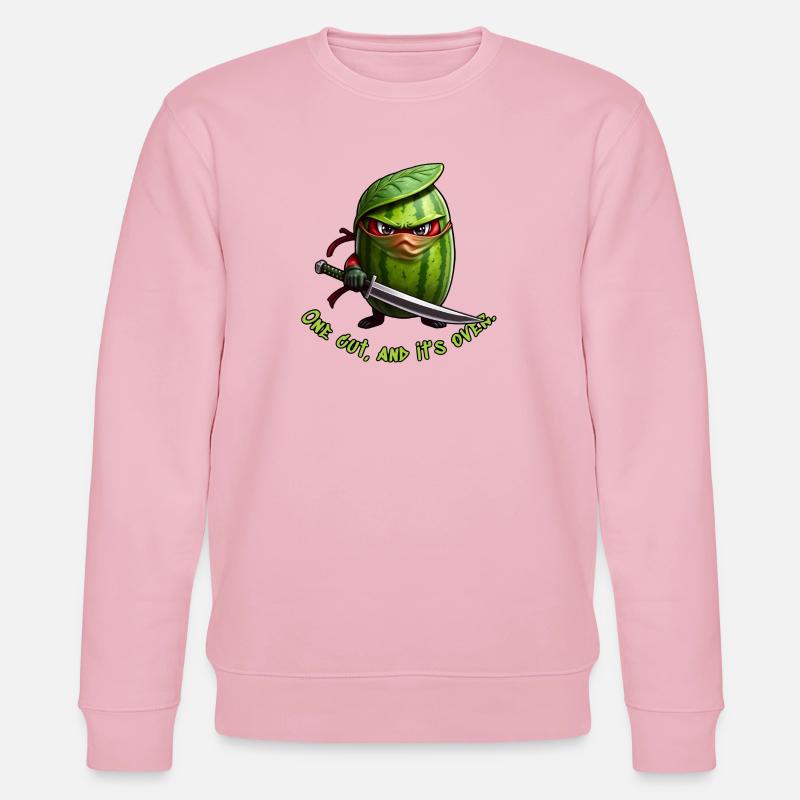 Ninja pastèque avec l’épée - Sweat bio CHANGER Stanley/Stella Unisexe - rose pâle