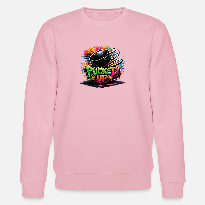 Puck de graffiti complètement déformé - Sweat bio CHANGER Stanley/Stella Unisexe - rose pâle