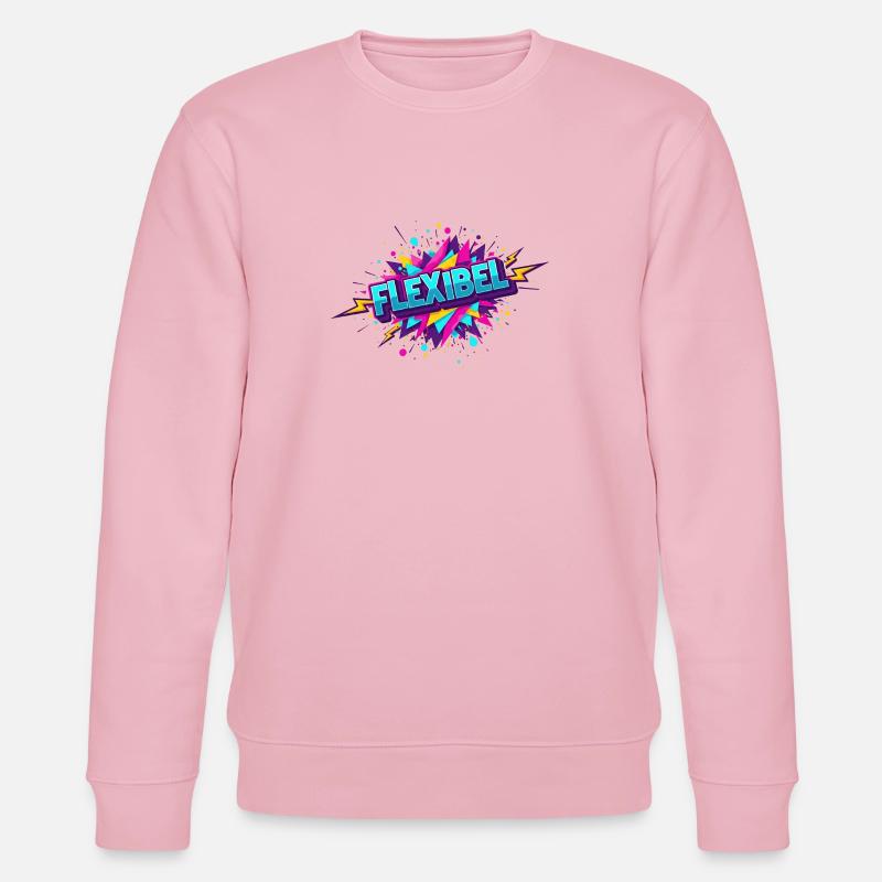 Flexibel Comic Neon Explosion - Stanley/Stella Unisex Bio-Sweatshirt CHANGER  - Hellrosa