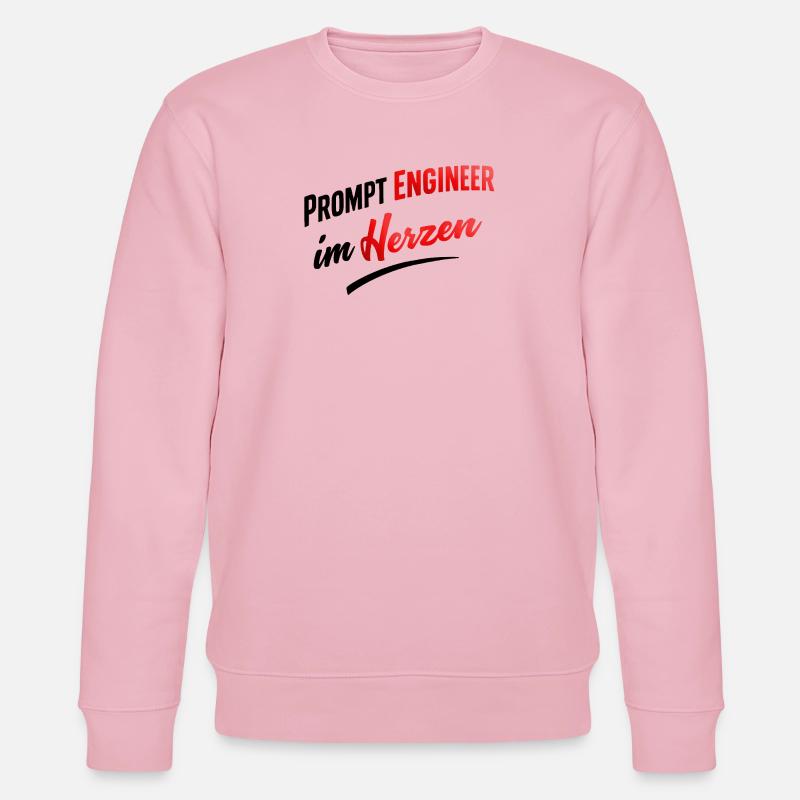 Prompt Engineer im Herzen  - Stanley/Stella Unisex Bio-Sweatshirt CHANGER  - Hellrosa