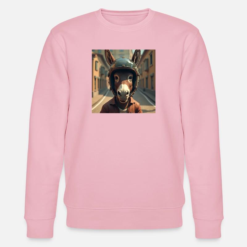 Biker-Esel - Stanley/Stella Unisex Bio-Sweatshirt CHANGER  - Hellrosa