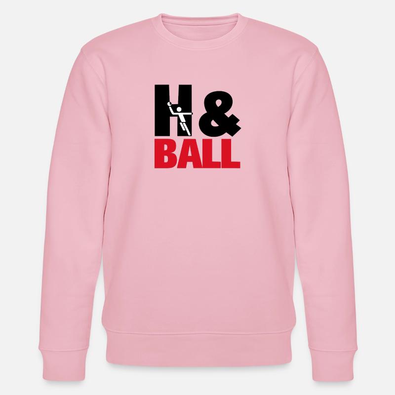H&Ball by handballtrainer.de - Stanley/Stella Unisex Bio-Sweatshirt CHANGER - Hellrosa
