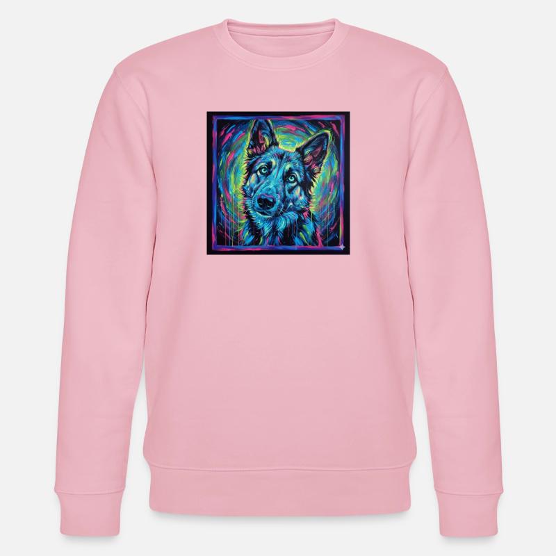 Regard de loup néon - Sweat bio CHANGER Stanley/Stella Unisexe - rose pâle