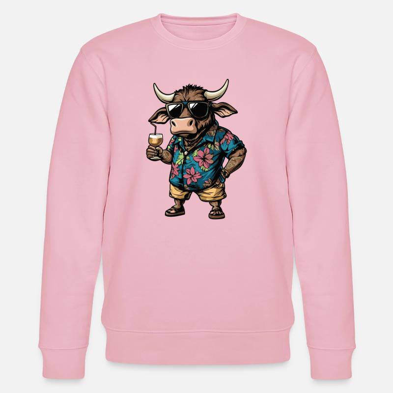 Taurus Comic Summer - Stanley/Stella CHANGER Unisex Organic Sweatshirt - cotton pink