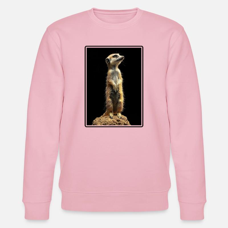 Meerkat Erdmännchen - Stanley/Stella Unisex Bio-Sweatshirt CHANGER  - Hellrosa