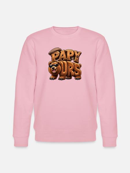 Papa Bear Wood stilisiert - Stanley/Stella Unisex Bio-Sweatshirt CHANGER  - Hellrosa