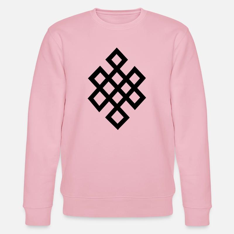 tibet symbol glück - Stanley/Stella Unisex Bio-Sweatshirt CHANGER  - Hellrosa