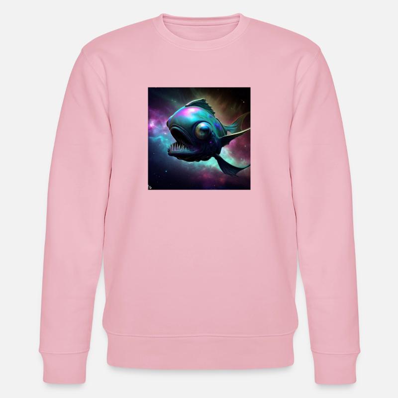Spacefishartwork by Bruederchen - Stanley/Stella Unisex Bio-Sweatshirt CHANGER  - Hellrosa