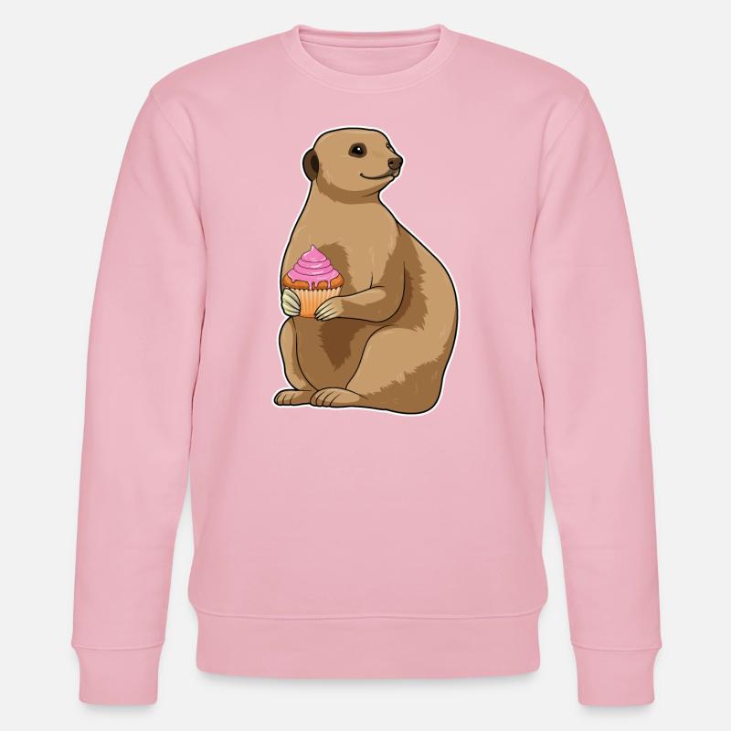Erdmännchen Muffin - Stanley/Stella Unisex Bio-Sweatshirt CHANGER  - Hellrosa