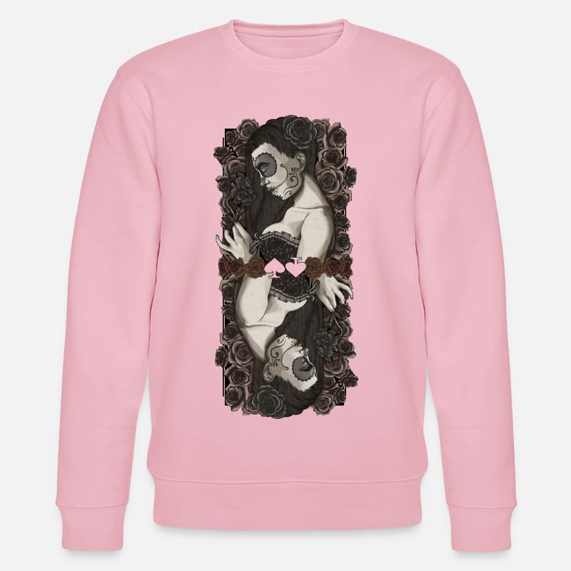 Zwillingscatrinas in Rosen - Stanley/Stella Unisex Bio-Sweatshirt CHANGER - Hellrosa