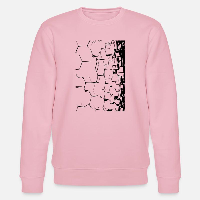 3D honeycombs - Stanley/Stella CHANGER Unisex Organic Sweatshirt - cotton pink