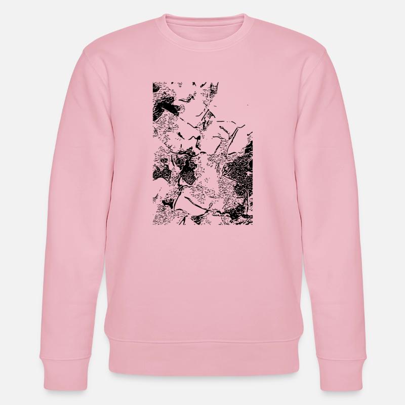 Abstract image / line / black / pattern - Stanley/Stella CHANGER Unisex Organic Sweatshirt - cotton pink