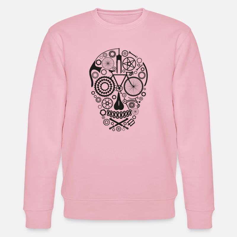 Bicycle Skull black - Stanley/Stella Unisex Bio-Sweatshirt CHANGER  - Hellrosa