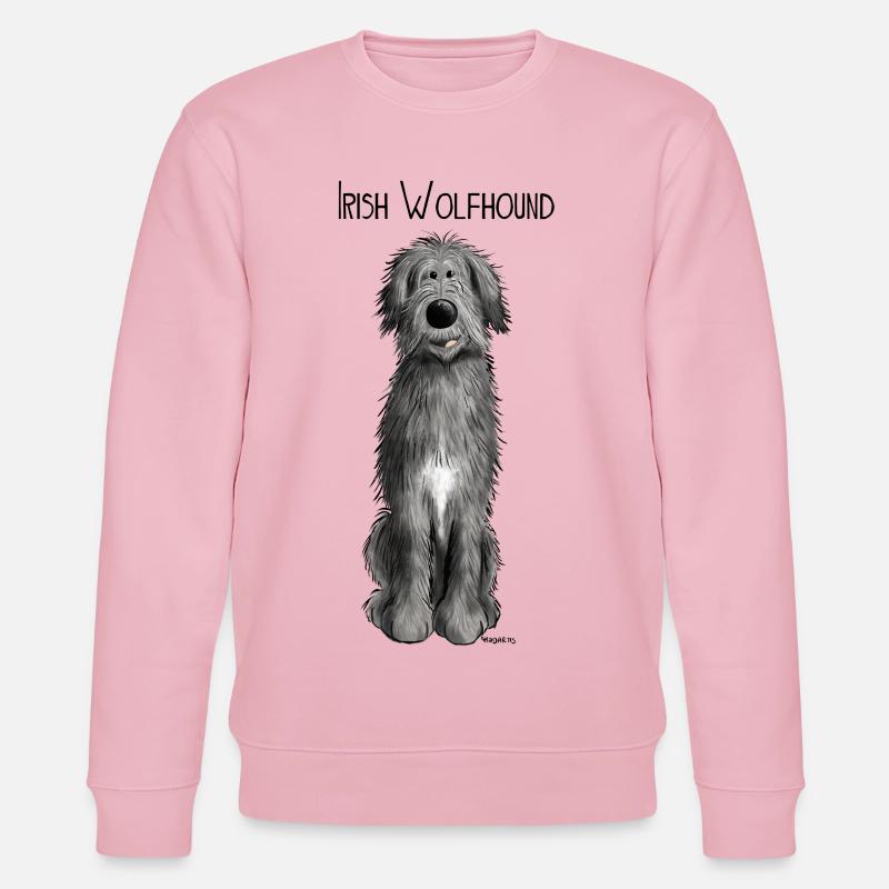 Lustiger Irischer Wolfshund - Stanley/Stella Unisex Bio-Sweatshirt CHANGER  - Hellrosa