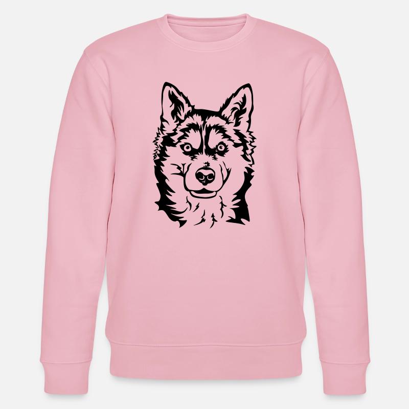 Husky Kopf - Stanley/Stella Unisex Bio-Sweatshirt CHANGER  - Hellrosa