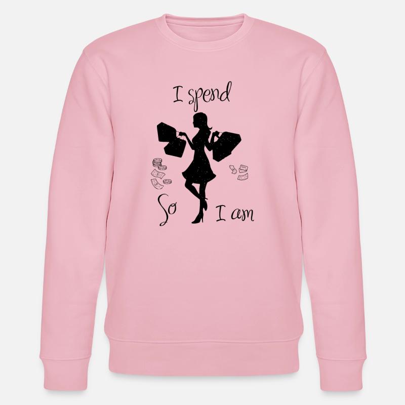 I spend so i am - Sweat bio CHANGER Stanley/Stella Unisexe - rose pâle