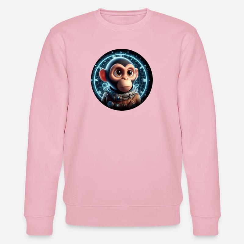 Singe en astronaute dans l’espace - Sweat bio CHANGER Stanley/Stella Unisexe - rose pâle