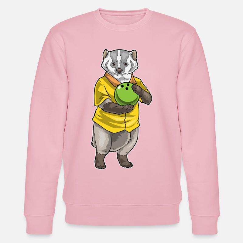 Badger Bowling Bowling Ball - Stanley/Stella CHANGER Unisex Organic Sweatshirt - cotton pink