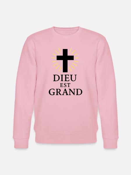 DIEU EST GRAND - Sweat bio CHANGER Stanley/Stella Unisexe - rose pâle