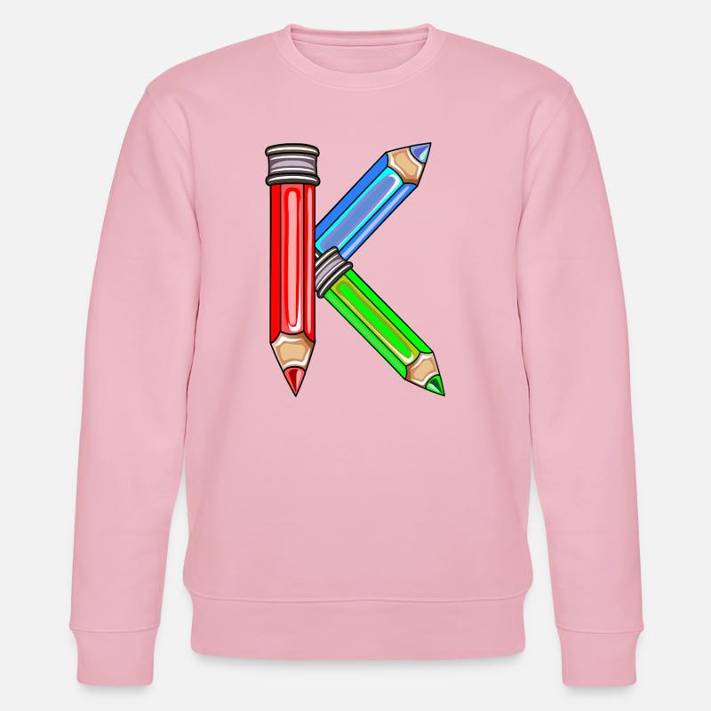 NOM D’ÉCOLIER CADEAUX LETTRE K - Sweat bio CHANGER Stanley/Stella Unisexe - rose pâle