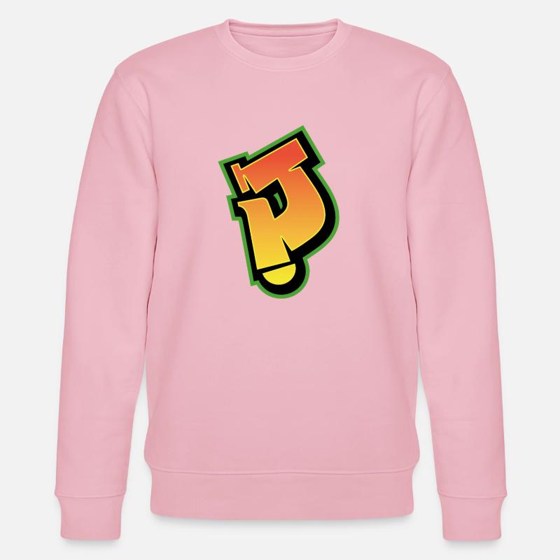 Graffiti-Schrift Wildstyle 01 Buchstabe 'J' - Stanley/Stella Unisex Bio-Sweatshirt CHANGER  - Hellrosa