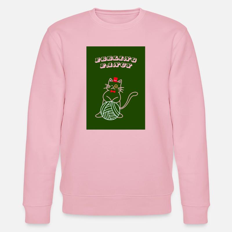 Katze fühlt sich schick an - Stanley/Stella Unisex Bio-Sweatshirt CHANGER  - Hellrosa