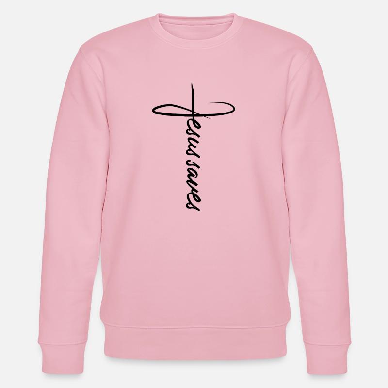 Jesus Christus Geschenk Spruch - Stanley/Stella Unisex Bio-Sweatshirt CHANGER  - Hellrosa