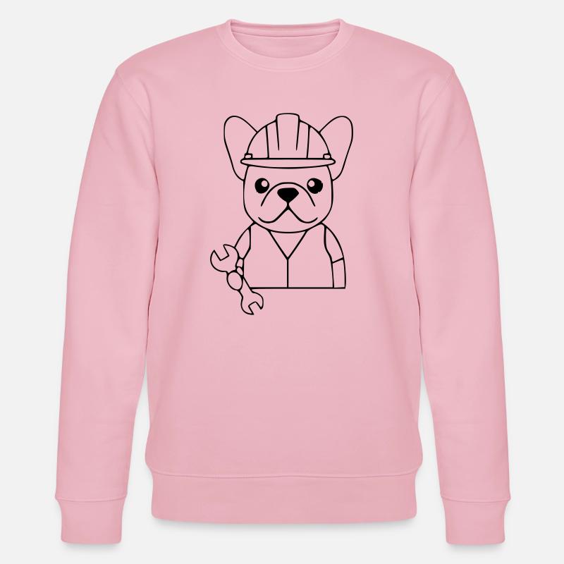 Frenchie Mechaniker Werkzeug - Stanley/Stella Unisex Bio-Sweatshirt CHANGER  - Hellrosa