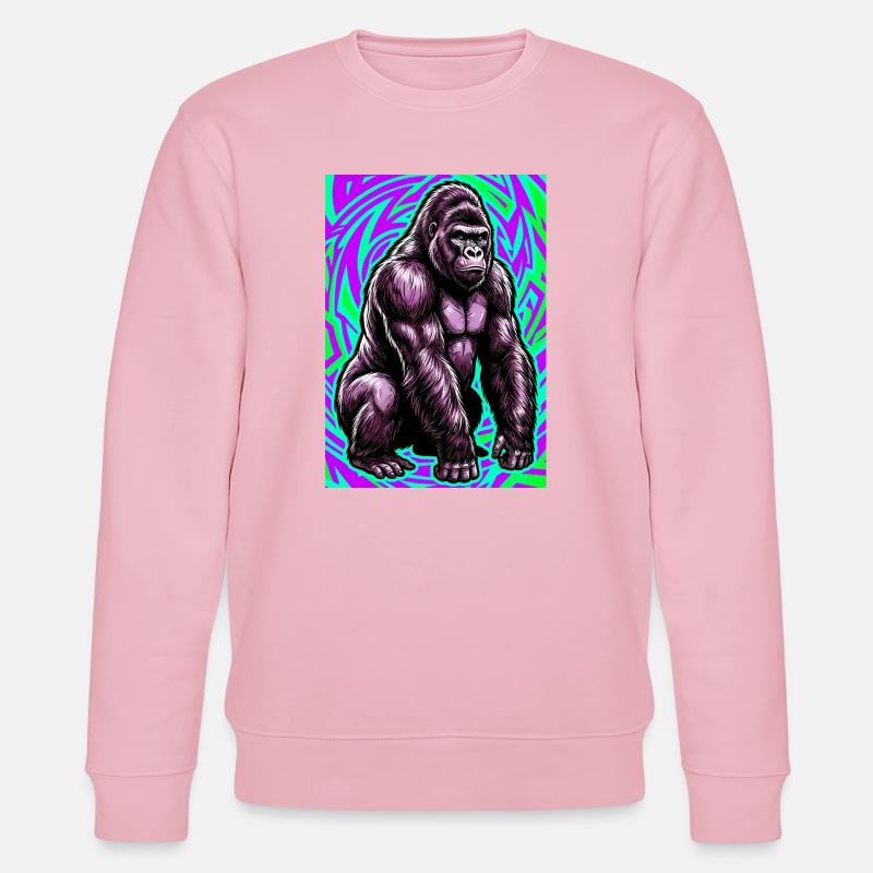 Gorilla - Stanley/Stella Unisex Bio-Sweatshirt CHANGER  - Hellrosa