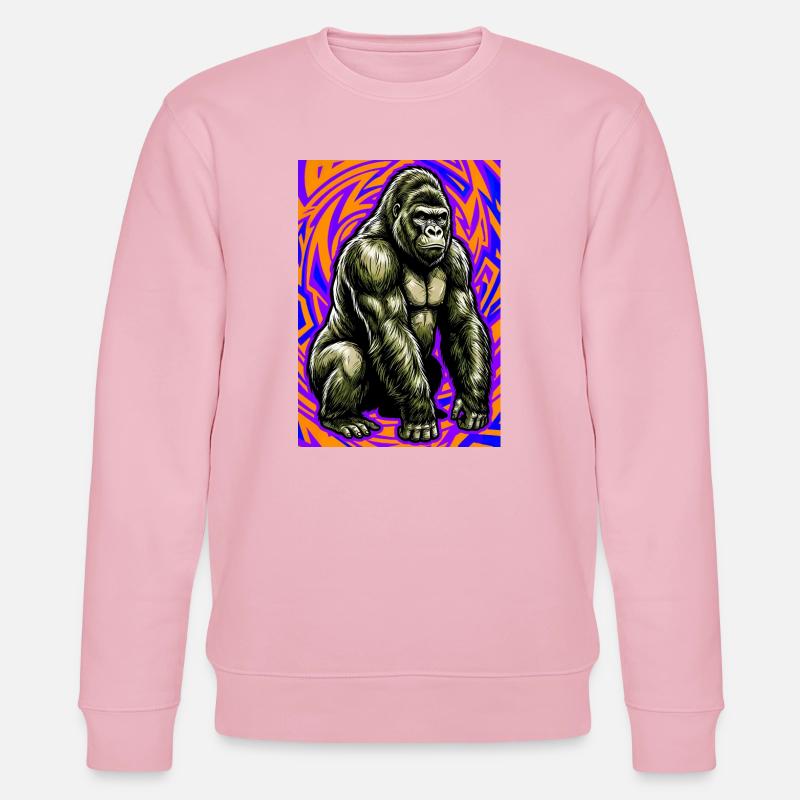 Gorilla - Stanley/Stella Unisex Bio-Sweatshirt CHANGER  - Hellrosa