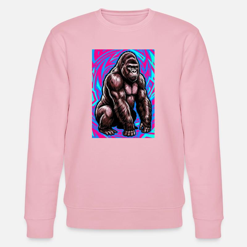 Gorilla - Stanley/Stella Unisex Bio-Sweatshirt CHANGER  - Hellrosa