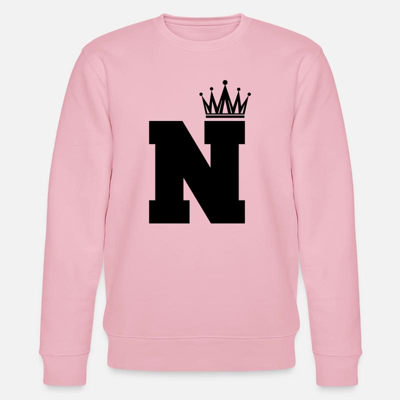 Couronne N - Sweat bio CHANGER Stanley/Stella Unisexe - rose pâle