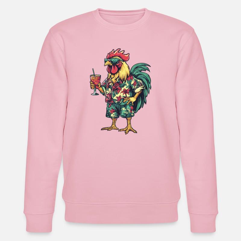 Hahn Comic Sommer - Stanley/Stella Unisex Bio-Sweatshirt CHANGER  - Hellrosa