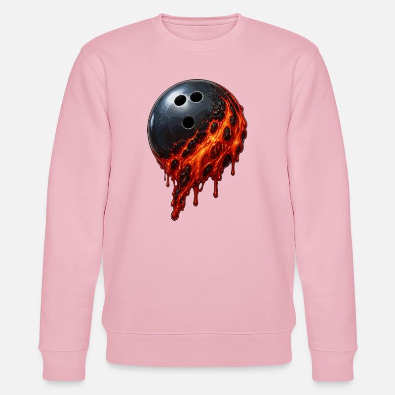 Boule de bowling en lave - Sweat bio CHANGER Stanley/Stella Unisexe - rose pâle