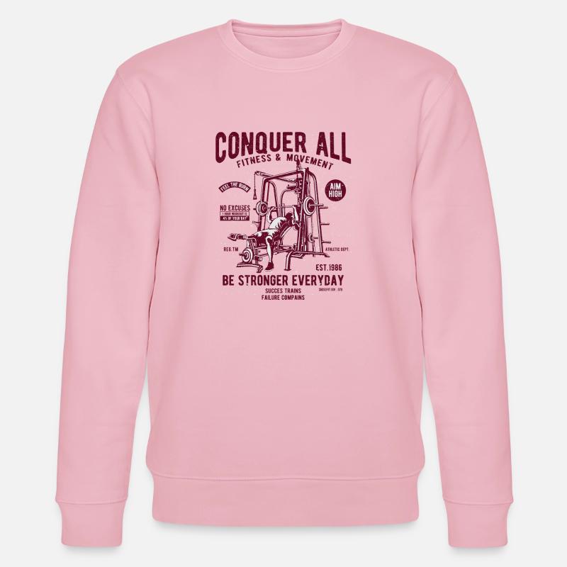 Conquer All - Stanley/Stella Unisex Bio-Sweatshirt CHANGER  - Hellrosa